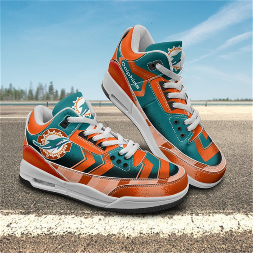 Men's Miami Dolphins Air Jordan 3 Sneakers/Shoes 001